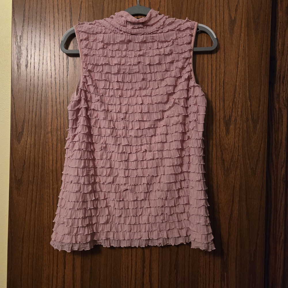 Pink Ruffled Sleeveless Top - Picture 2 of 3